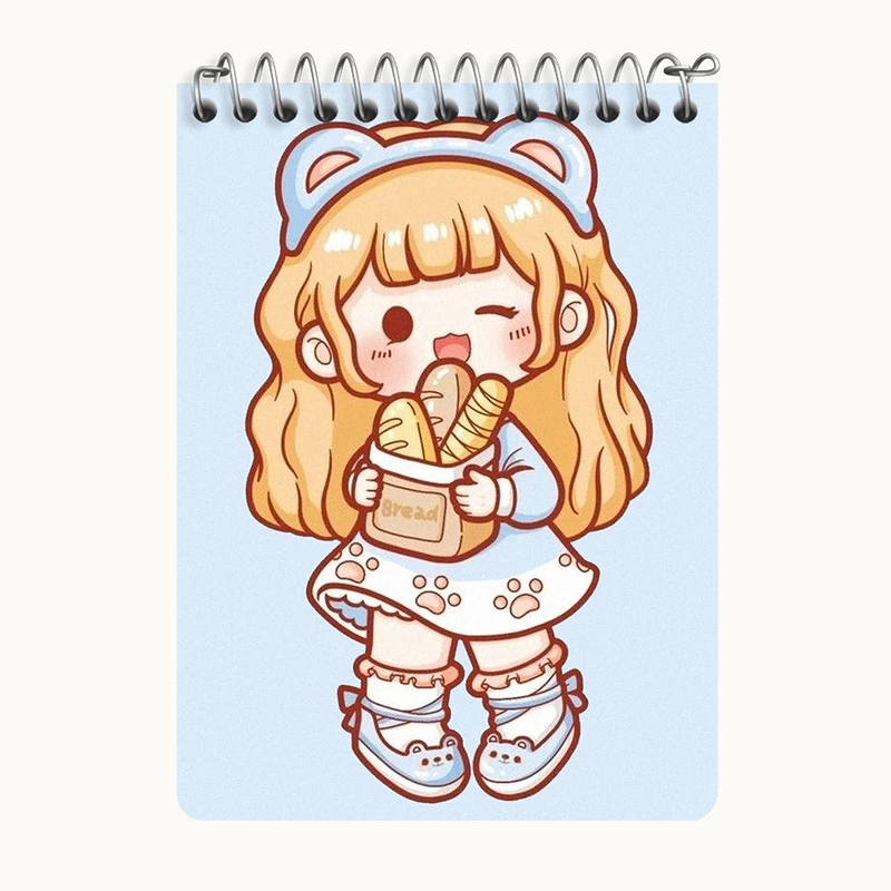 دفتر یادداشت 50 برگ خندالو طرح دخترانه کیوت کد N1817