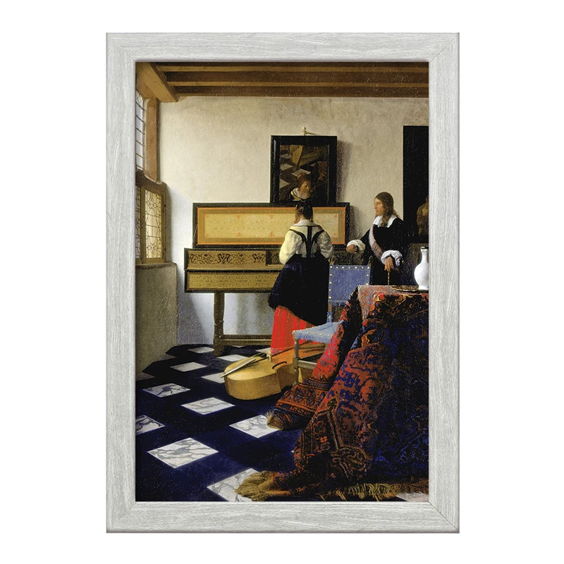 تابلو خندالو طرح نقاشی کلاس موسیقی اثر یوهانس فرمیر کد F12431