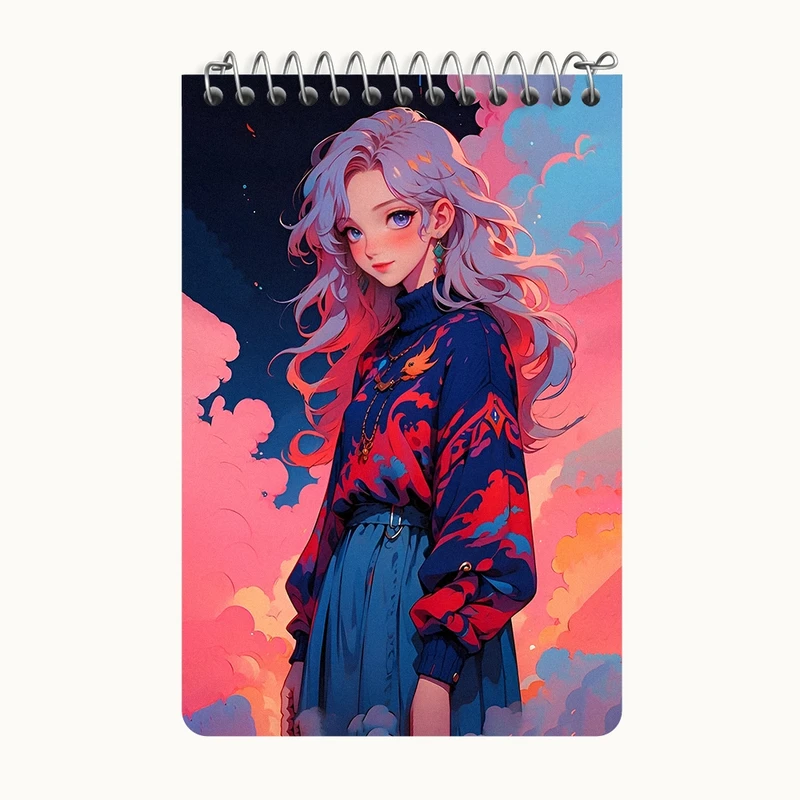 دفتر یادداشت 50 برگ خندالو طرح دخترانه کد F11844