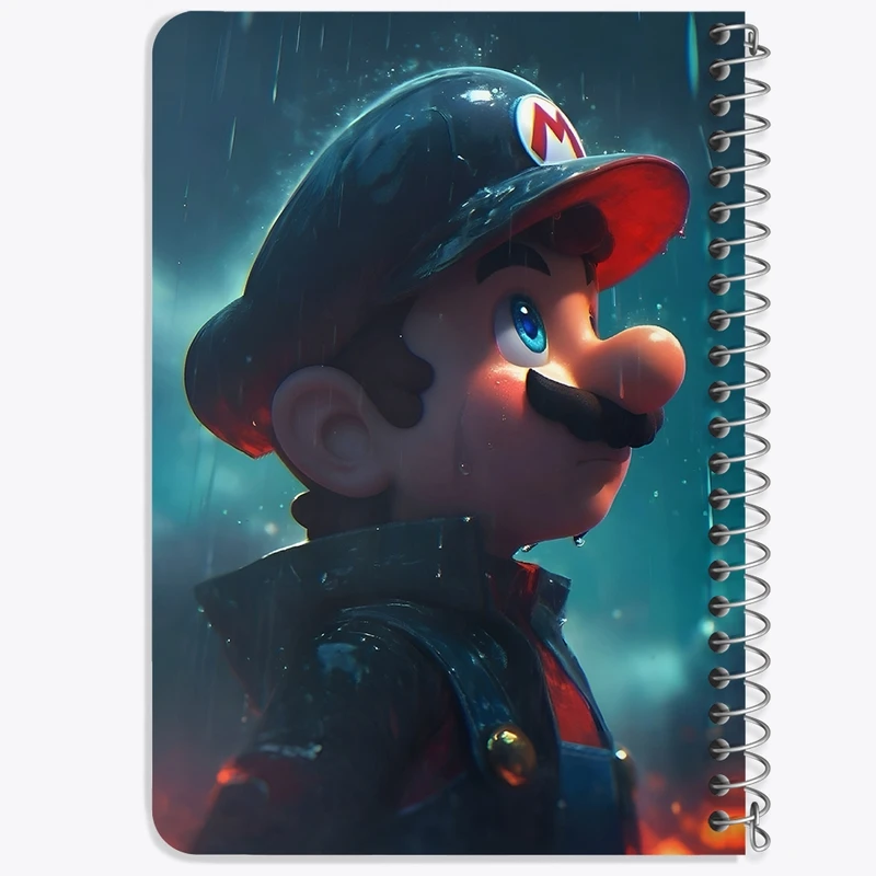 دفتر یادداشت 50 برگ خندالو طرح سوپر ماریو (Super Mario) کد F8998