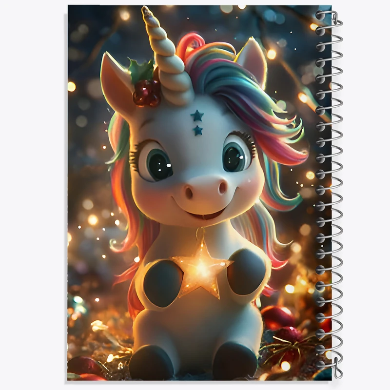 دفتر مشق 50 برگ خندالو طرح اسب تک شاخ کد F9613