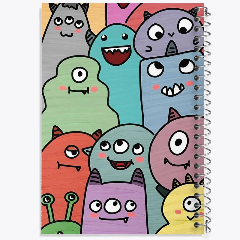 دفتر لیست خرید 50 برگ خندالو طرح هیولاهای بامزه کد N6790