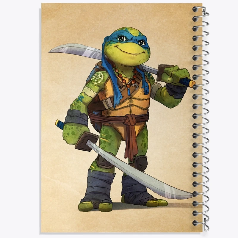 دفتر طراحی 50 برگ خندالو طرح لاکپشت های نینجا کد F379