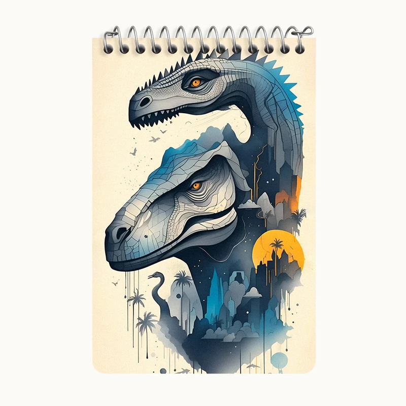 دفتر یادداشت 50 برگ خندالو طرح دایناسور (Dino) کد F13781