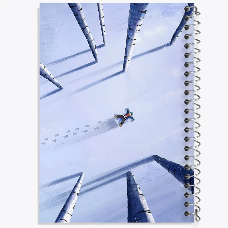 دفتر طراحی 50 برگ خندالو طرح جنگل برفی کد F8717