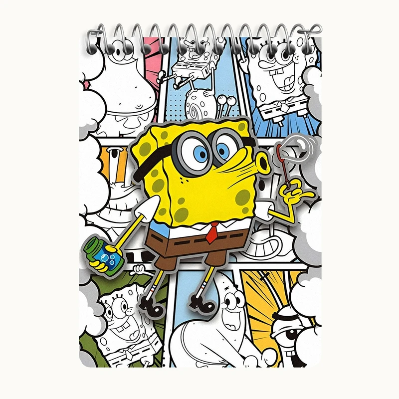 دفتر یادداشت 50 برگ خندالو طرح باب اسفنجی کد N9484