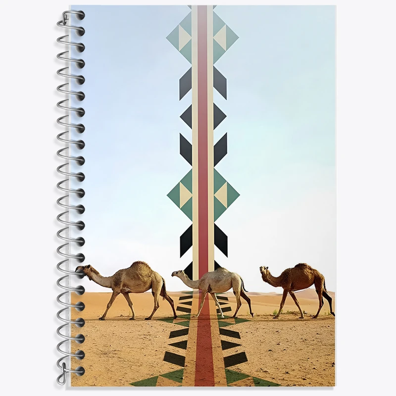 دفتر نت موسیقی 50 برگ خندالو طرح شتر و بیابان کد F8849