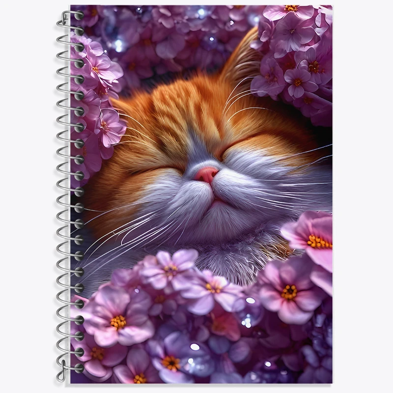 دفتر زبان دوخط 50 برگ خندالو طرح گربه خوابالو کد F12825