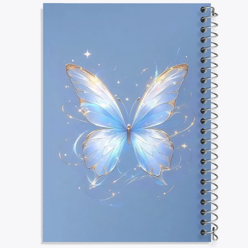 دفتر طراحی 50 برگ خندالو طرح پروانه کد N7437