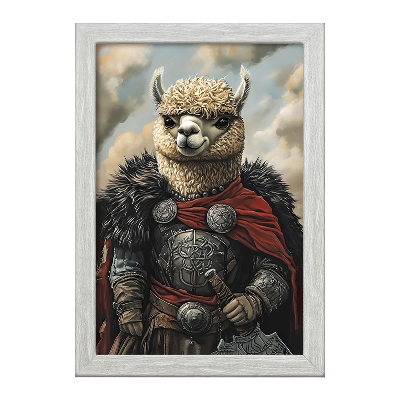 تابلو خندالو طرح لامای جنگجو کد F11658