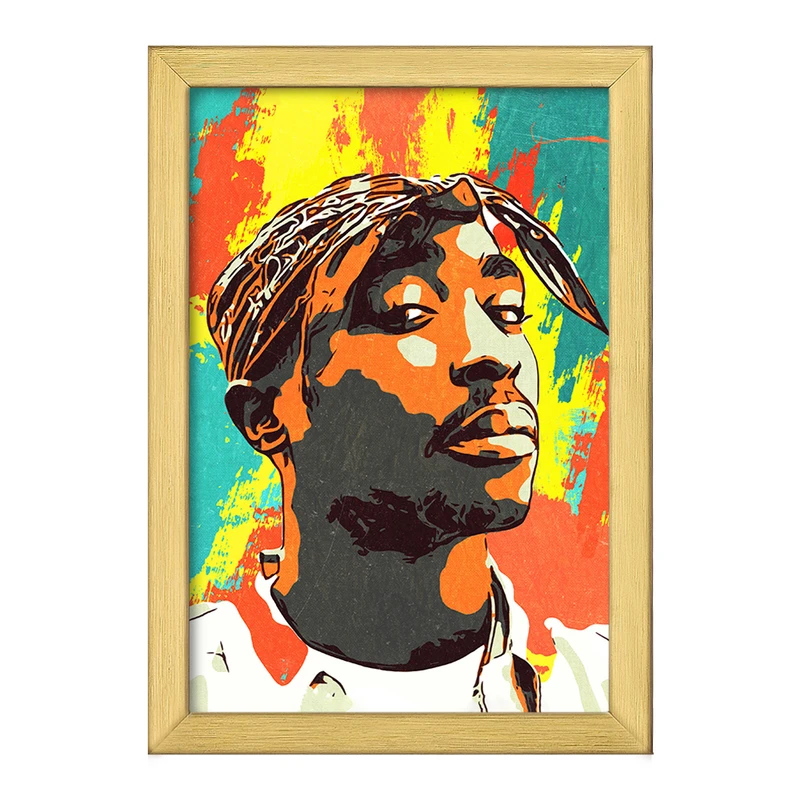 تابلو خندالو طرح توپاک شکور (Tupac Shakur) کد F1817