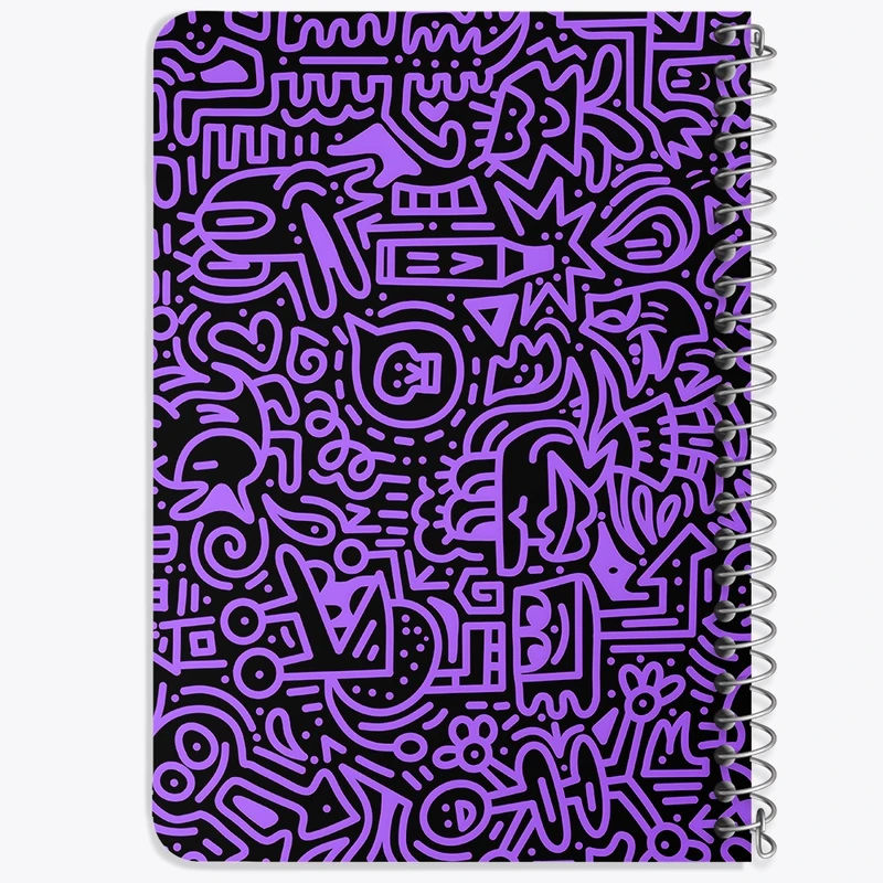 دفتر یادداشت 50 برگ خندالو طرح Doodle Art کد N4044
