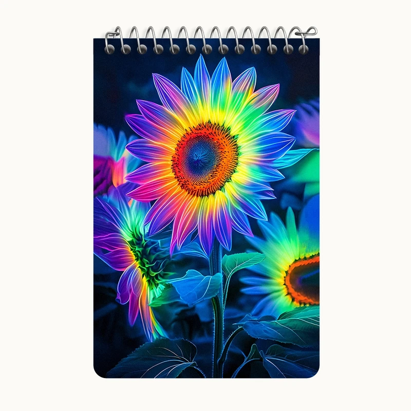 دفتر یادداشت 50 برگ خندالو طرح گل رنگی کد F12094