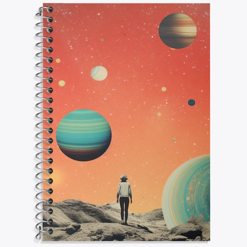 دفتر نت موسیقی 50 برگ خندالو طرح کهکشان کد F3212