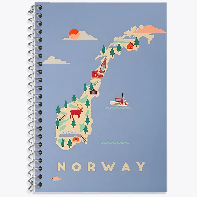 دفتر نت موسیقی 50 برگ خندالو طرح نروژ (Norway) کد F14363
