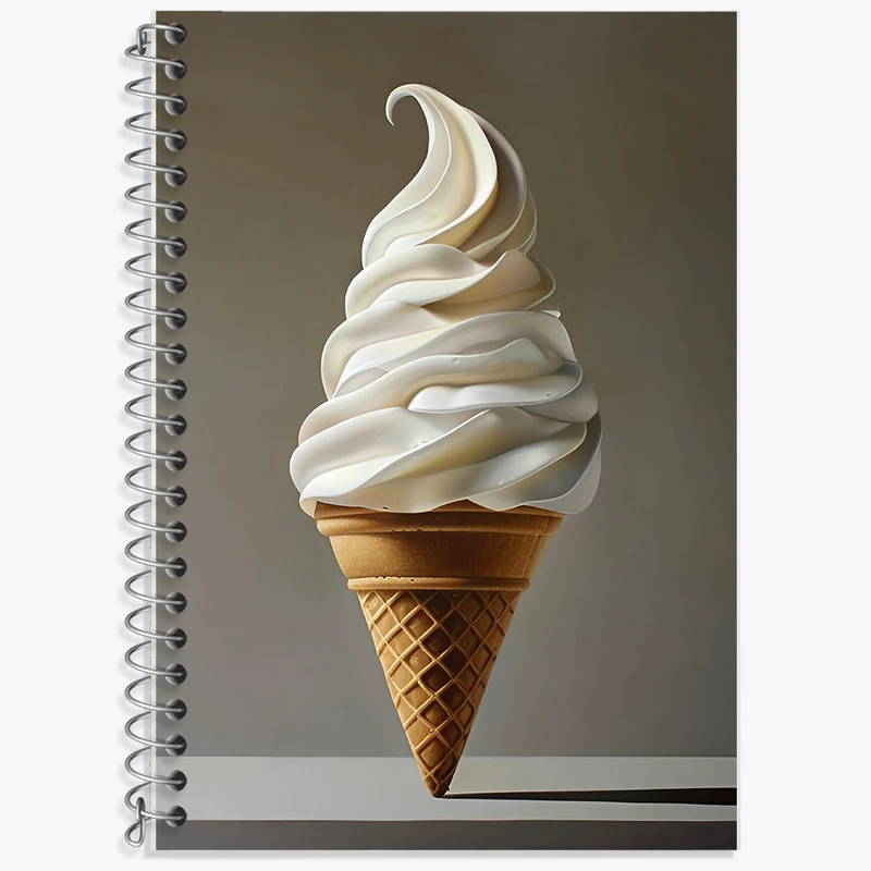 دفتر زبان 50 برگ خندالو مدل سه خط طرح بستنی کد F9346