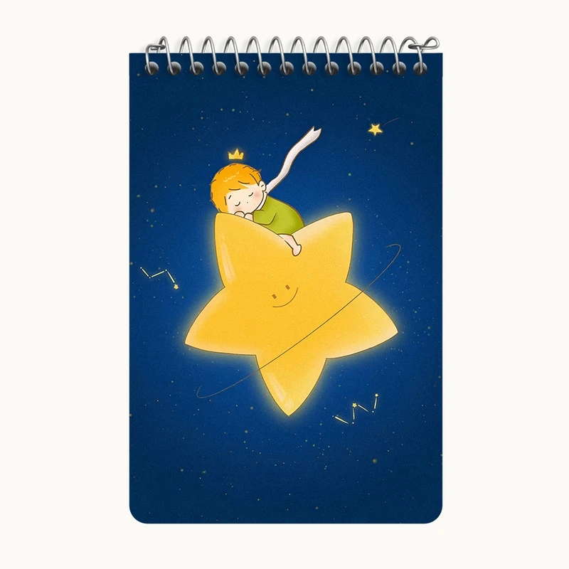 دفتر یادداشت 50 برگ خندالو طرح شازده کوچولو کد F8337