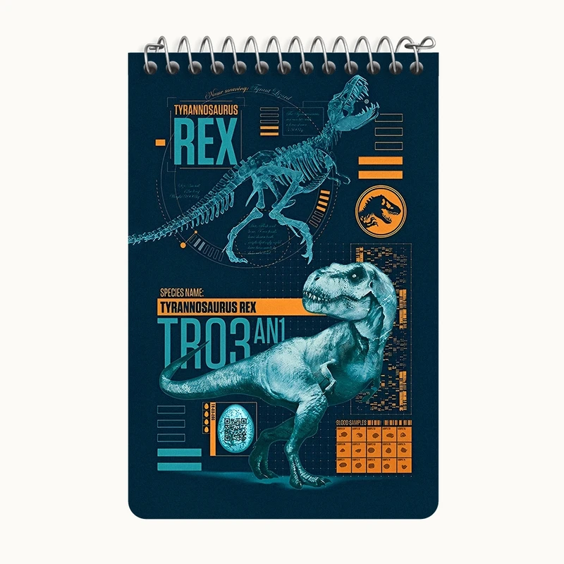 دفتر یادداشت 50 برگ خندالو طرح رکس دایناسور کد F13765