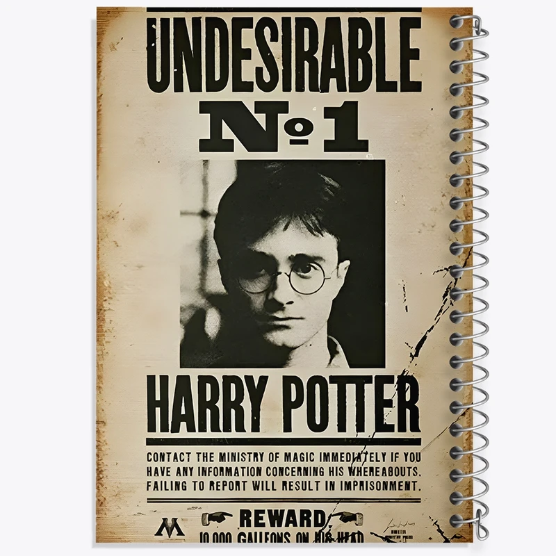 دفتر طراحی 50 برگ خندالو طرح هری پاتر (Harry Potter) کد F8656