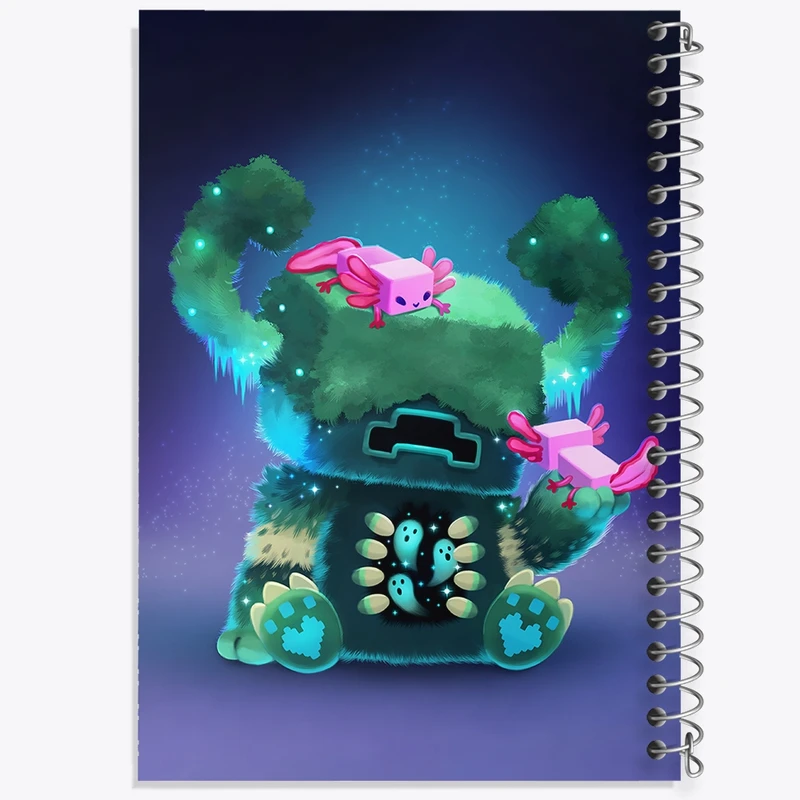 دفتر ژورنال نویسی 50 برگ خندالو مدل نقطه ای طرح بازی ماینکرافت (Minecraft) کد N8729