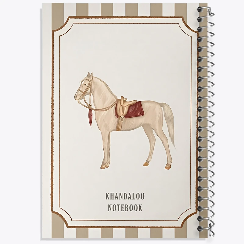 دفتر شطرنجی 50 برگ خندالو طرح اسب زیبا کد N8489