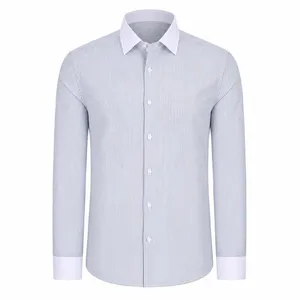 پیراهن آستین بلند یقه برگردان با تنخور معمولی (regular fit) مردانه مدل HSP_160