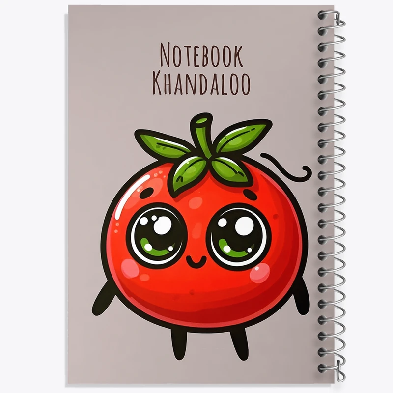 دفتر شطرنجی 50 برگ خندالو طرح گوجه بامزه کد N7258