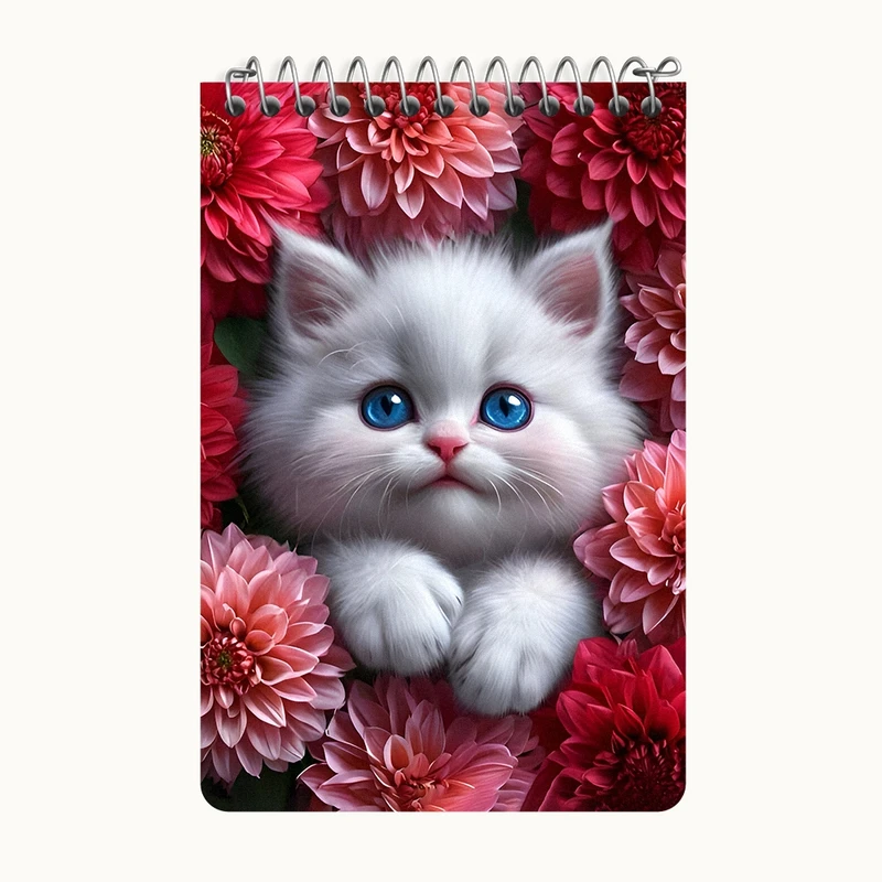 دفتر یادداشت 50 برگ خندالو طرح گربه بامزه کد F7232