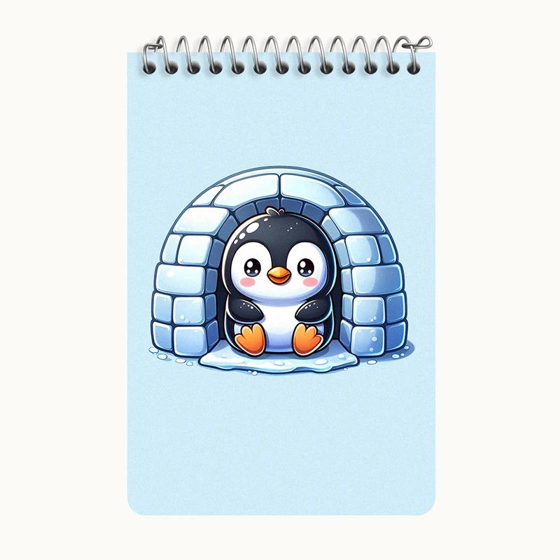 دفتر یادداشت 50 برگ خندالو طرح پنگوئن کیوت کد F7714