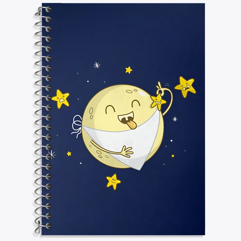 دفتر لغت 50 برگ خندالو طرح ماه کد N8299