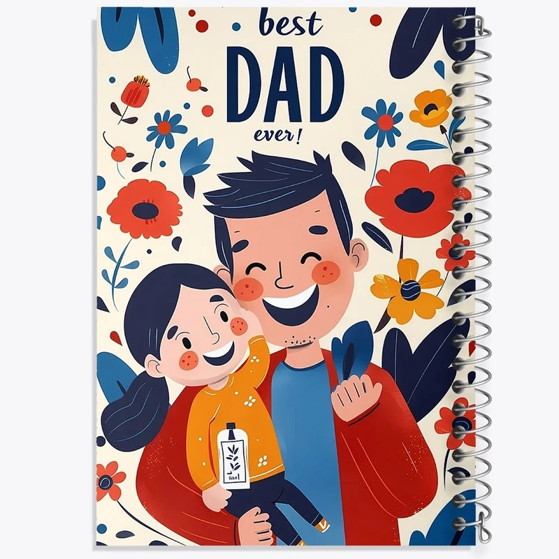 دفتر طراحی 50 برگ خندالو طرح پدر و دختر کد F2902