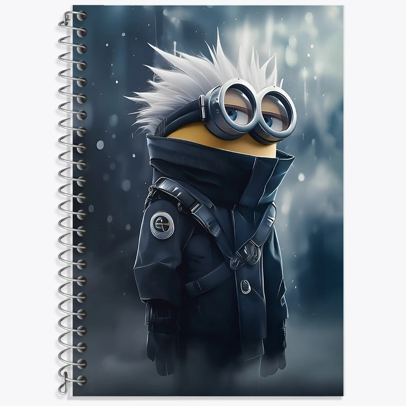 دفتر زبان 50 برگ خندالو مدل سه خط طرح مینیون ها (Minions) کد F11562