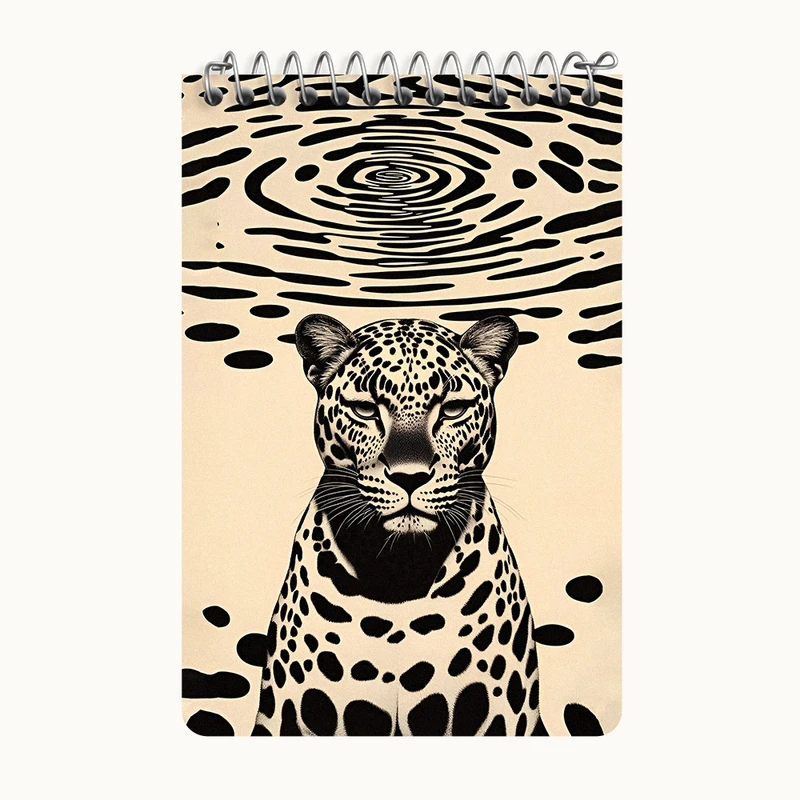 دفتر یادداشت 50 برگ خندالو طرح پلنگ کد F14196