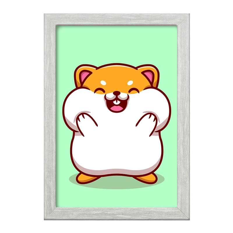 تابلو خندالو طرح حیوانات بامزه موش خرما  کد 25395