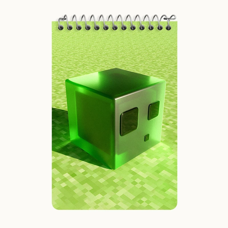 دفتر یادداشت 50 برگ خندالو طرح ماینکرافت (Minecraft) کد F14088