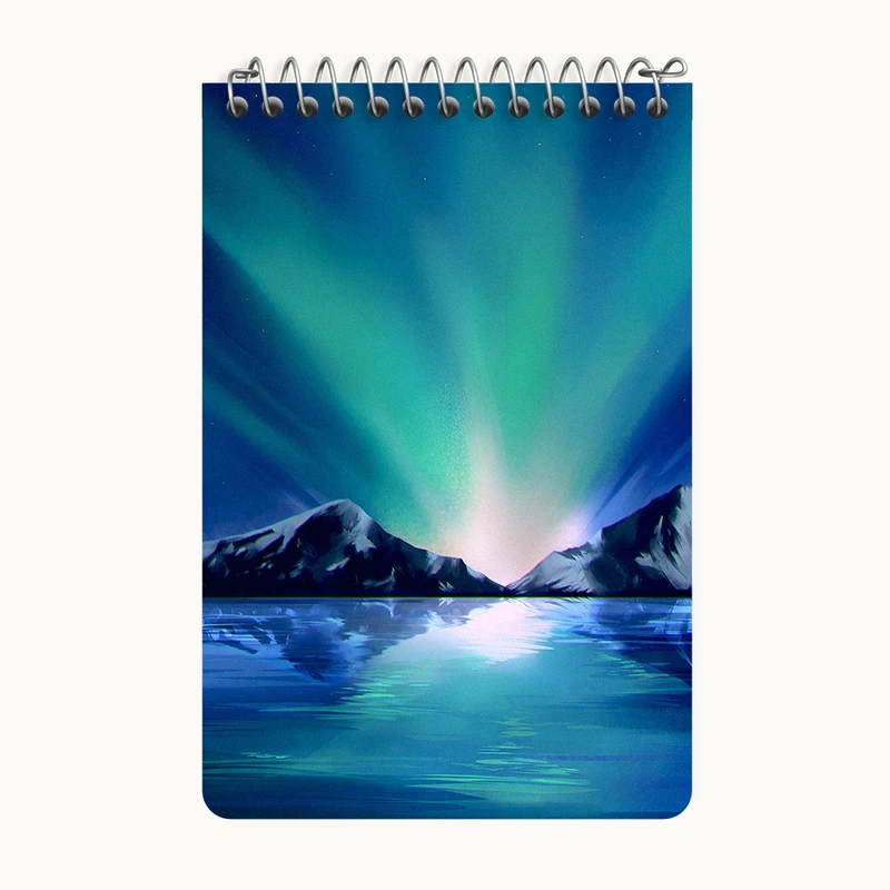 دفتر یادداشت 50 برگ خندالو طرح شفق قطبی کد F12540