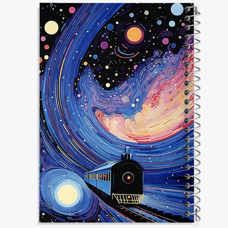 دفتر شطرنجی 50 برگ خندالو طرح قطار کهکشانی کد F4573