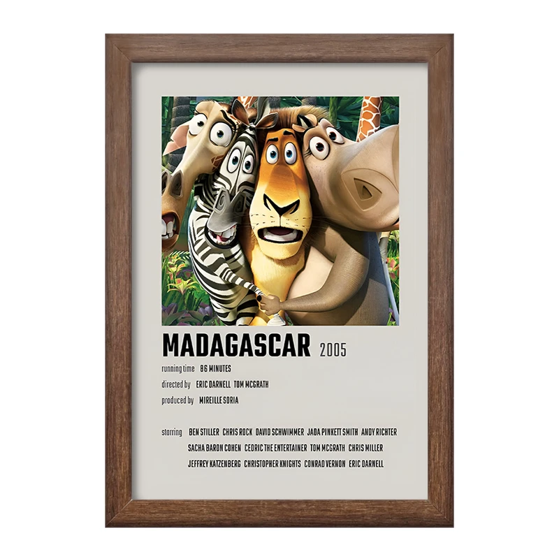 تابلو خندالو طرح ماداگاسکار (Madagascar) کد F14207