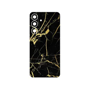 MAHOOT Graphite_Gold_Marble Cover Sticker for Samsung Galaxy S25 FE