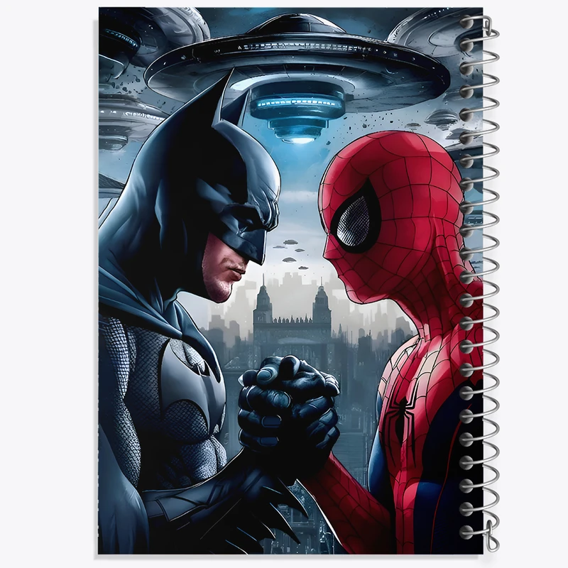 دفتر نقاشی 50 برگ خندالو طرح مرد عنکبوتی و بتمن کد F9123