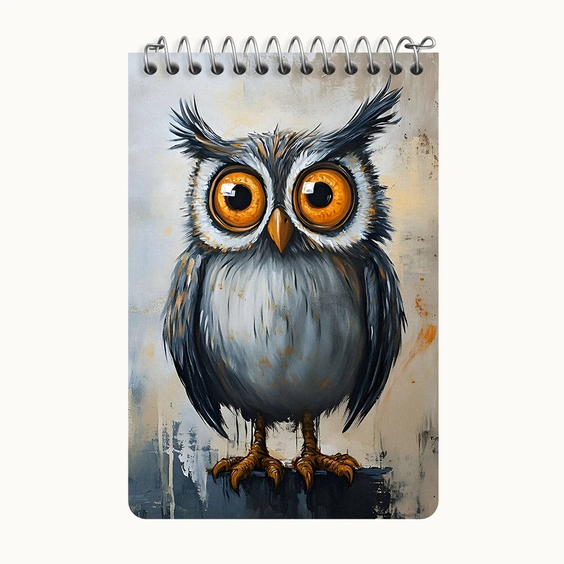 دفتر یادداشت 50 برگ خندالو طرح جغد کد F7778