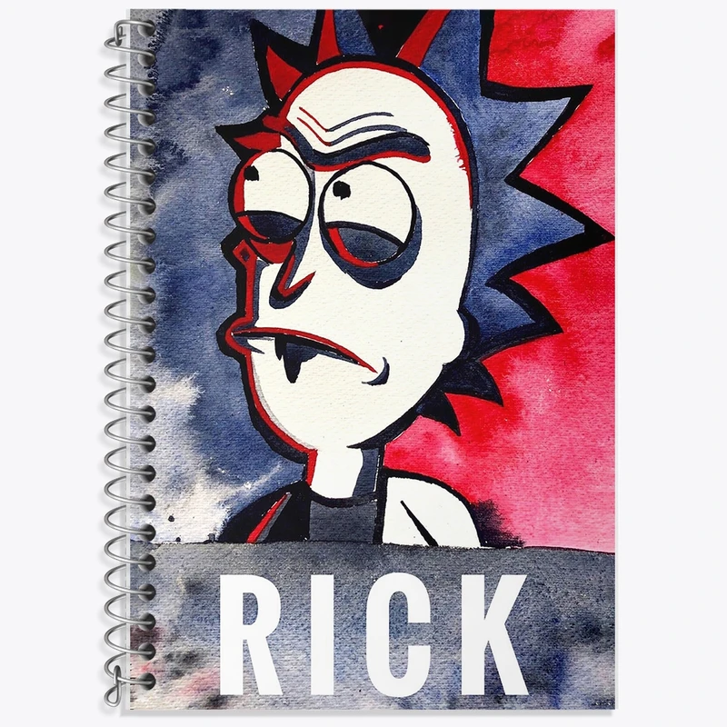 دفتر زبان 50 برگ خندالو مدل سه خط طرح ریک (Rick) کد F11450