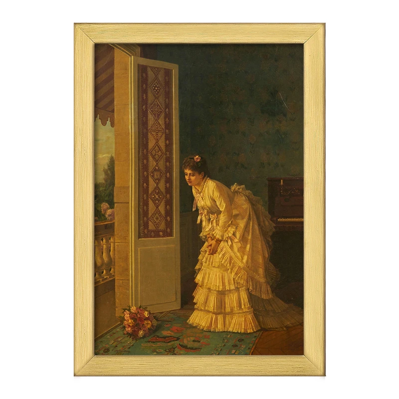 تابلو خندالو طرح نقاشی دسته گل سورپرایز اثر آگوست تولموش کد F12289