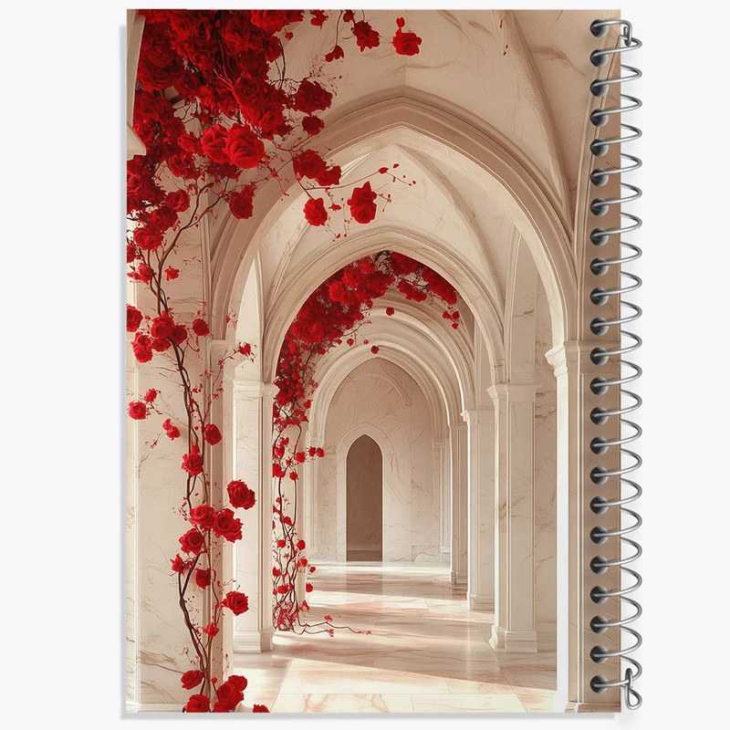 دفتر مشق 50 برگ خندالو طرح دالان گل کد F10693