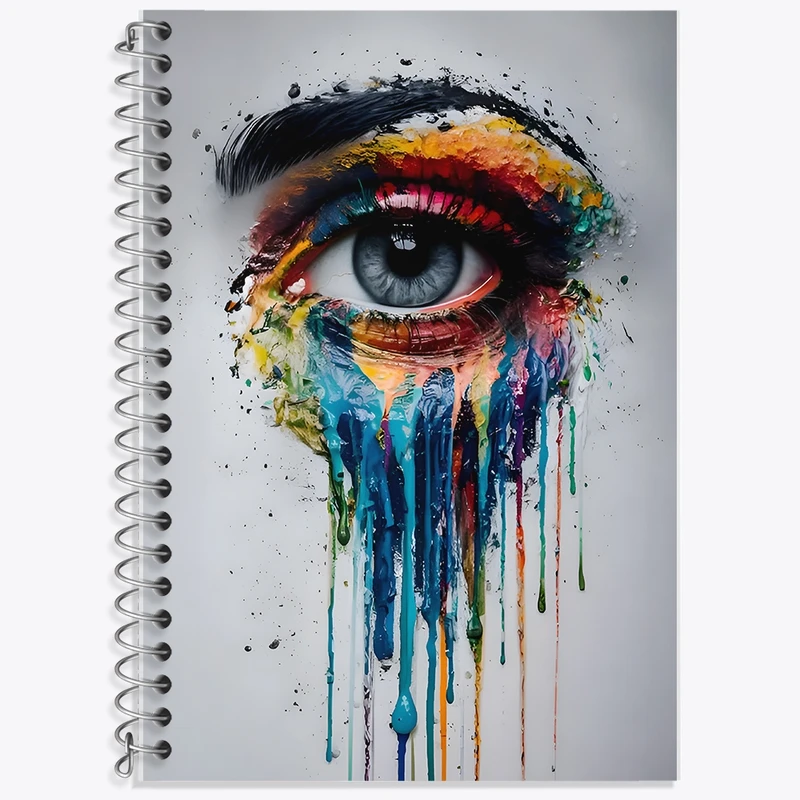 دفتر زبان 50 برگ خندالو مدل سه خط طرح چشم کد F12732