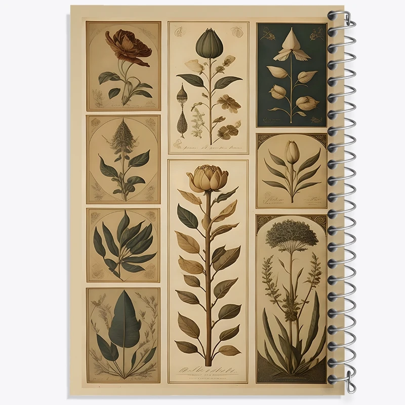 دفتر طراحی 50 برگ خندالو طرح گل و گیاه کد N5616