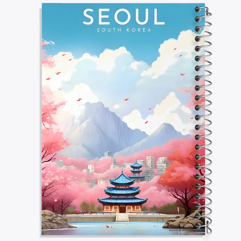 دفتر مشق 100 برگ خندالو طرح سئول (Seoul) کد F10442