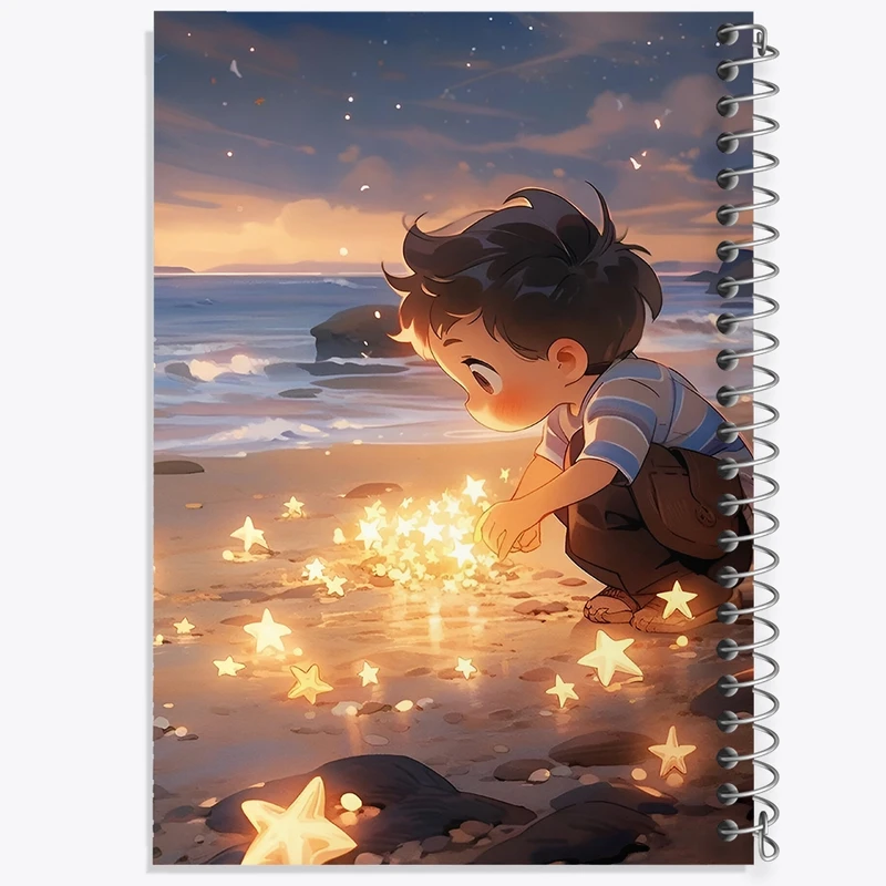 دفتر طراحی 50 برگ خندالو طرح پسرک و دریا کد F10995