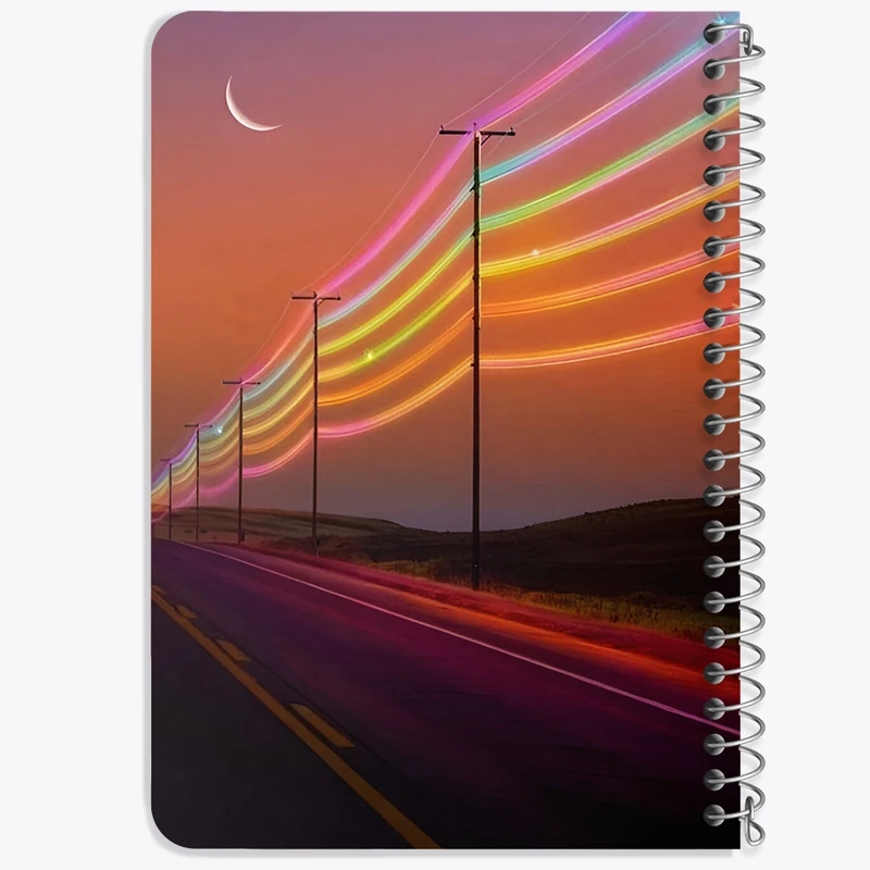دفتر یادداشت 50 برگ خندالو طرح جاده بی انتها کد F6445