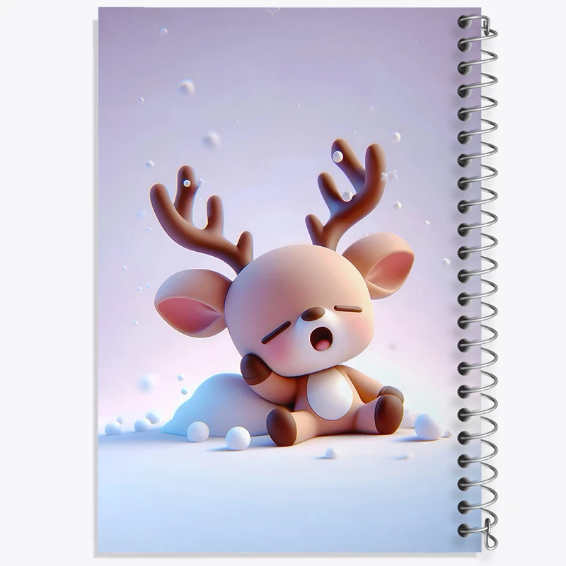 دفتر مشق 50 برگ خندالو طرح گوزن خوابالو کد F8716